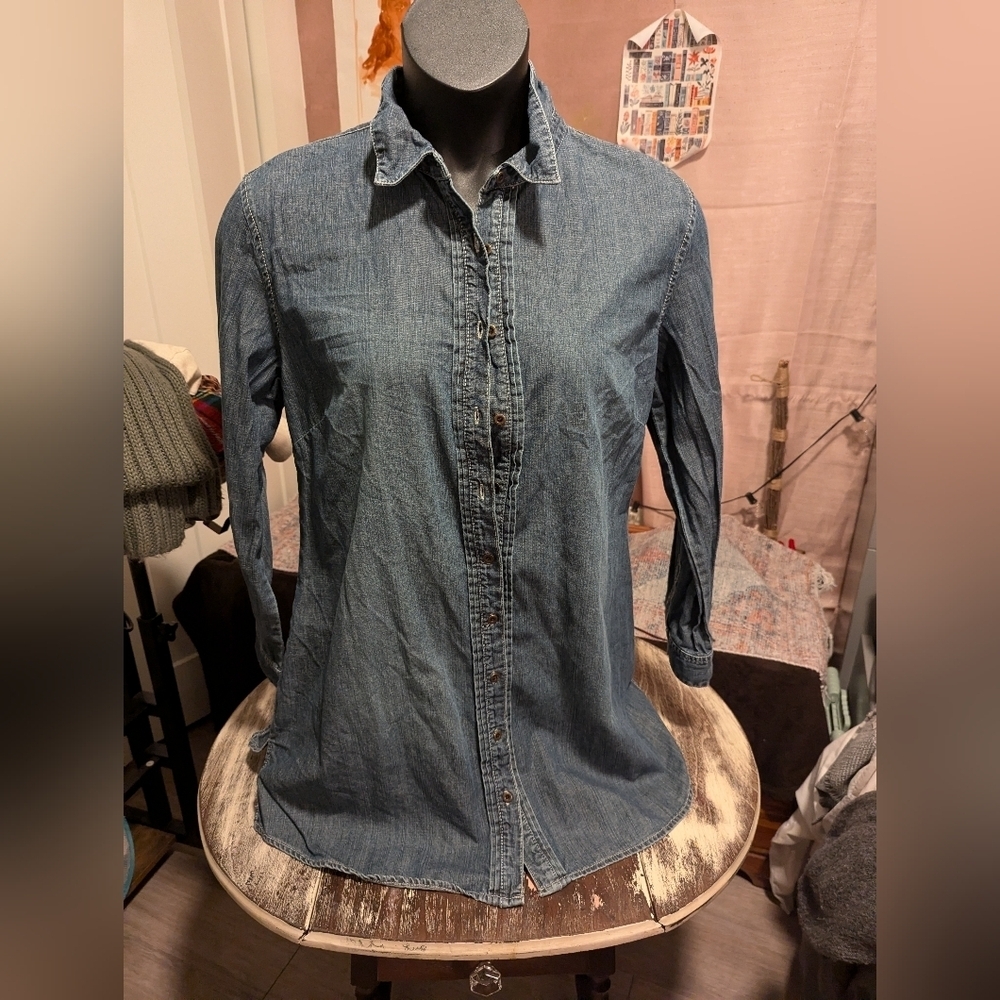 Chico's size 3 Jean Shirt‎ Mini dress, tunic top
